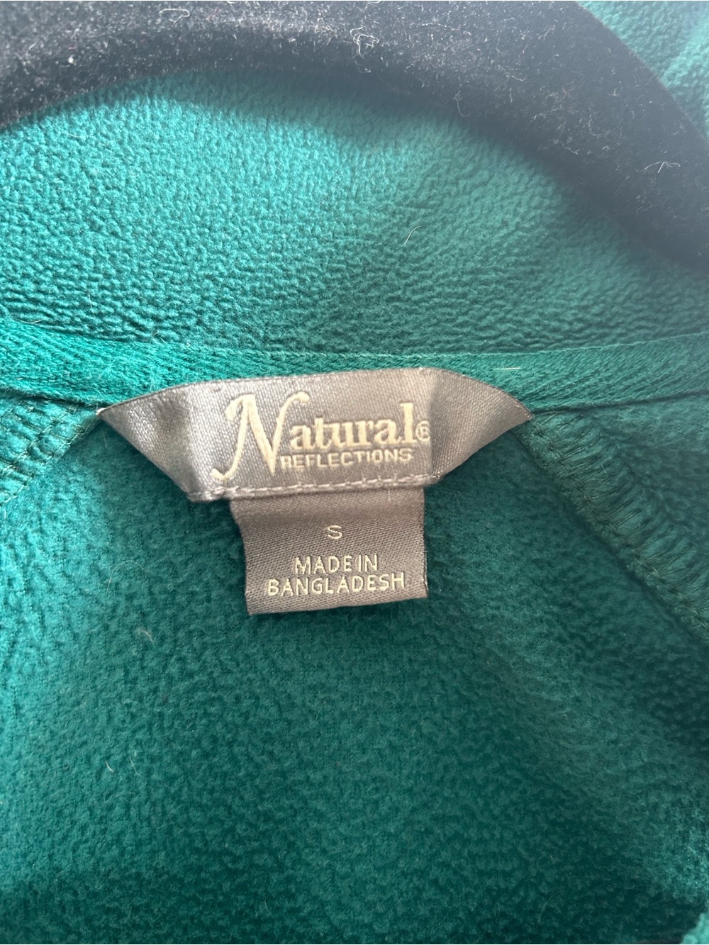 Women’s Small Natural Reflections Green Fleece 1/4 zip Pullover - Picture 2 of 7